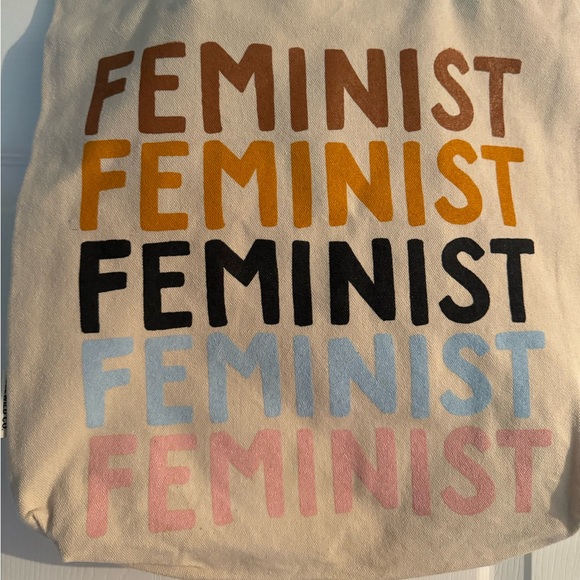Feminist Idlewild Co Shoulder Tote Bag with Pocket and Snap Closure NEW NWT - Picture 2 of 9